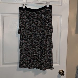 Floral ruffled skirt